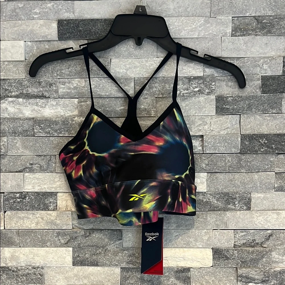 Reebok Black Sports Bra with Strappy Back
